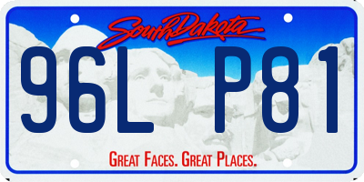 SD license plate 96LP81