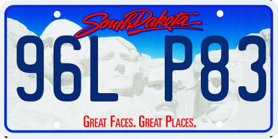 SD license plate 96LP83