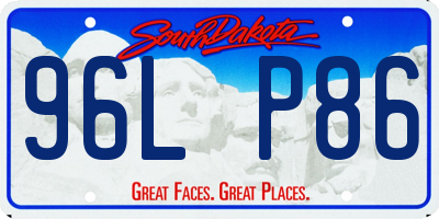 SD license plate 96LP86