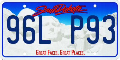 SD license plate 96LP93