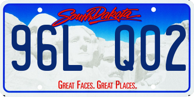 SD license plate 96LQ02