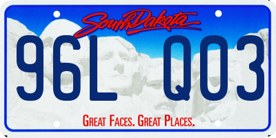SD license plate 96LQ03