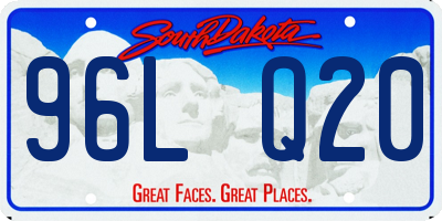 SD license plate 96LQ20