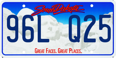 SD license plate 96LQ25