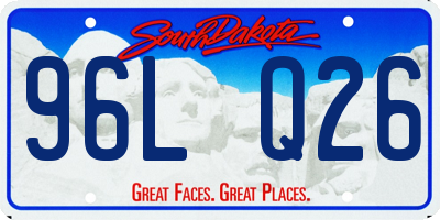 SD license plate 96LQ26