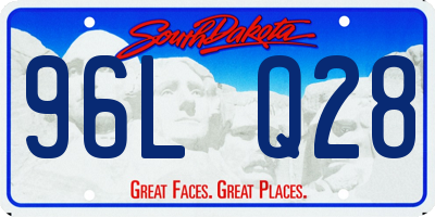 SD license plate 96LQ28