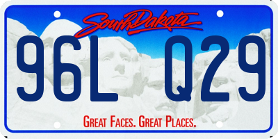 SD license plate 96LQ29