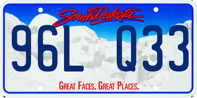 SD license plate 96LQ33