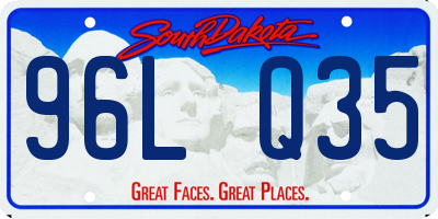 SD license plate 96LQ35