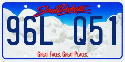 SD license plate 96LQ51