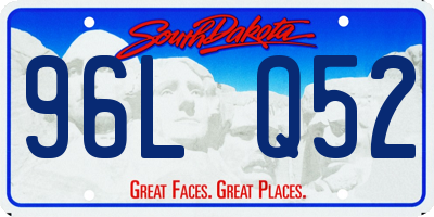 SD license plate 96LQ52