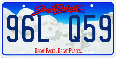 SD license plate 96LQ59
