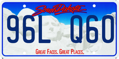 SD license plate 96LQ60