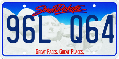 SD license plate 96LQ64
