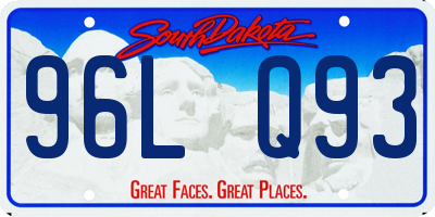 SD license plate 96LQ93