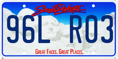 SD license plate 96LR03