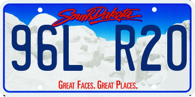 SD license plate 96LR20