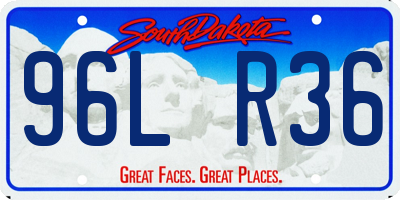 SD license plate 96LR36