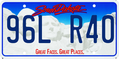 SD license plate 96LR40