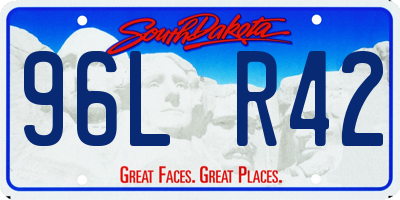 SD license plate 96LR42