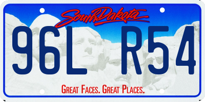 SD license plate 96LR54