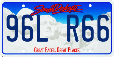 SD license plate 96LR66