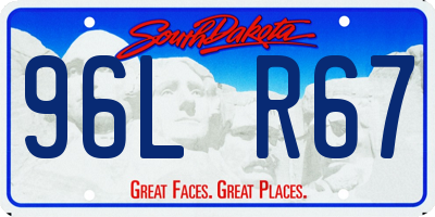 SD license plate 96LR67