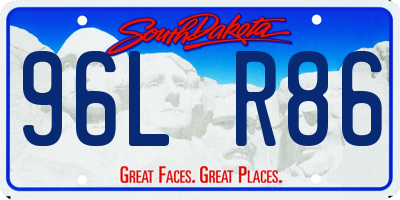 SD license plate 96LR86