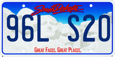 SD license plate 96LS20