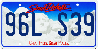 SD license plate 96LS39