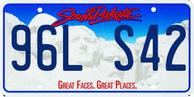 SD license plate 96LS42