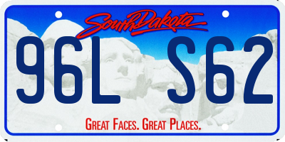 SD license plate 96LS62