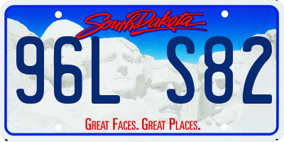 SD license plate 96LS82