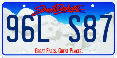 SD license plate 96LS87