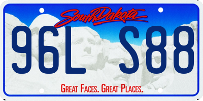 SD license plate 96LS88