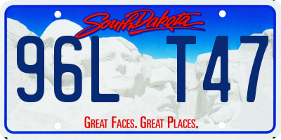 SD license plate 96LT47