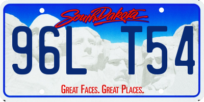 SD license plate 96LT54