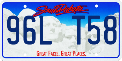 SD license plate 96LT58