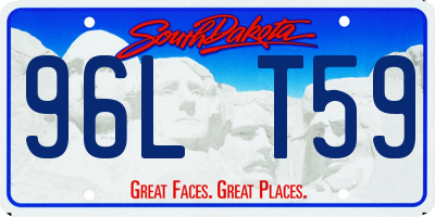 SD license plate 96LT59