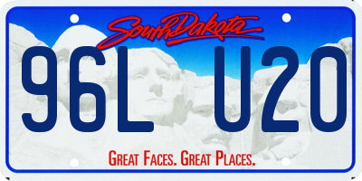 SD license plate 96LU20