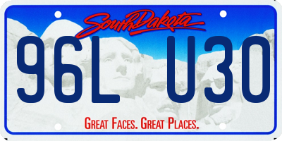 SD license plate 96LU30