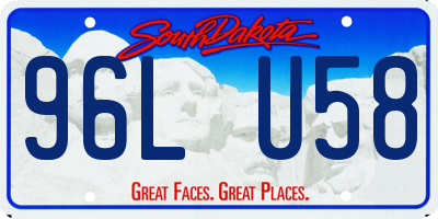 SD license plate 96LU58