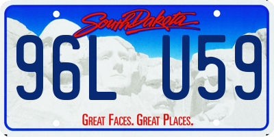 SD license plate 96LU59