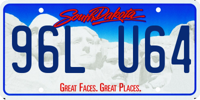 SD license plate 96LU64