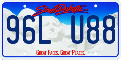 SD license plate 96LU88
