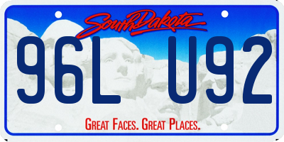 SD license plate 96LU92