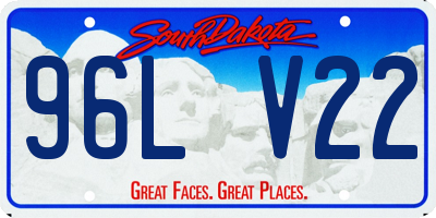 SD license plate 96LV22