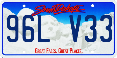 SD license plate 96LV33