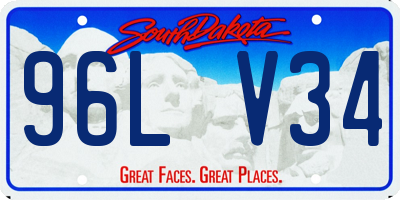 SD license plate 96LV34