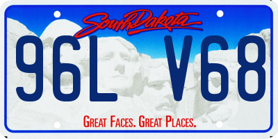 SD license plate 96LV68